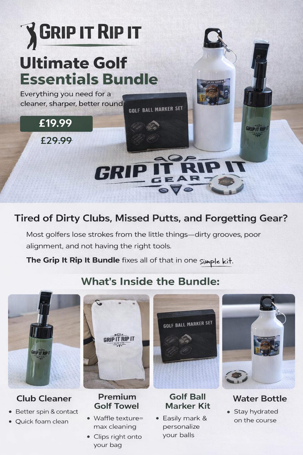 🏌️‍♂️ Grip It Rip It – Ultimate Golf Essentials Bundle