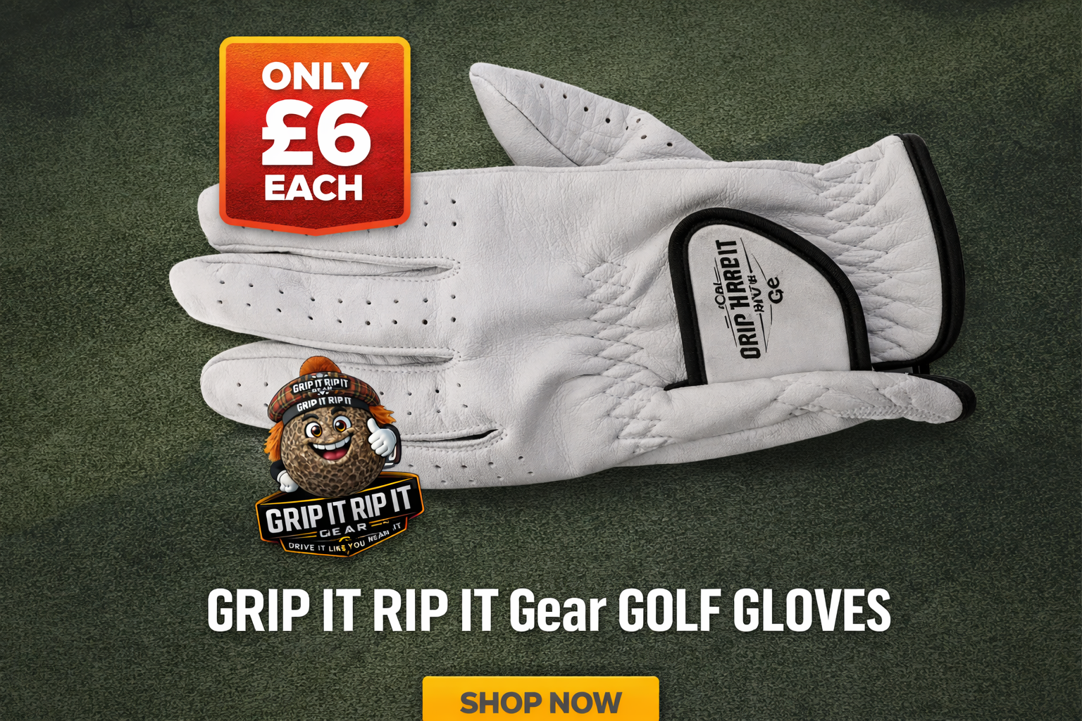 Grip It Rip It Gear Golf Glove – Premium Grip | Only £6 (Left Hand)