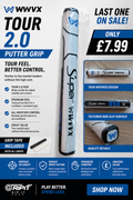 WWVVX Super Stroke Style Putter Grip – Tour 2.0 – White/Black/Blue – Grip Tape Included – LAST ONE