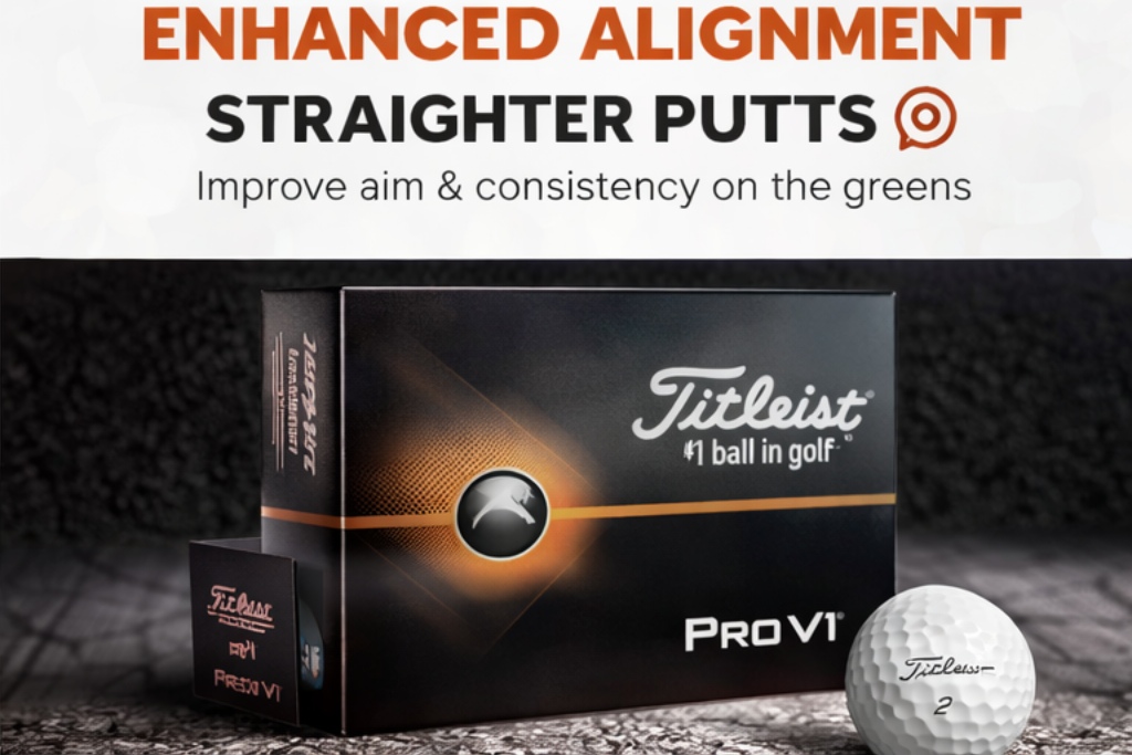 Titleist Pro V1 Golf Balls – Enhanced Alignment | Premium Tour Performance (Dozen)